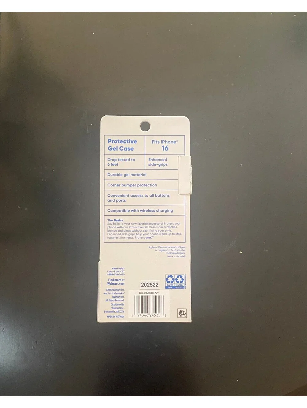 Onn Case for iPhone 16 Clear